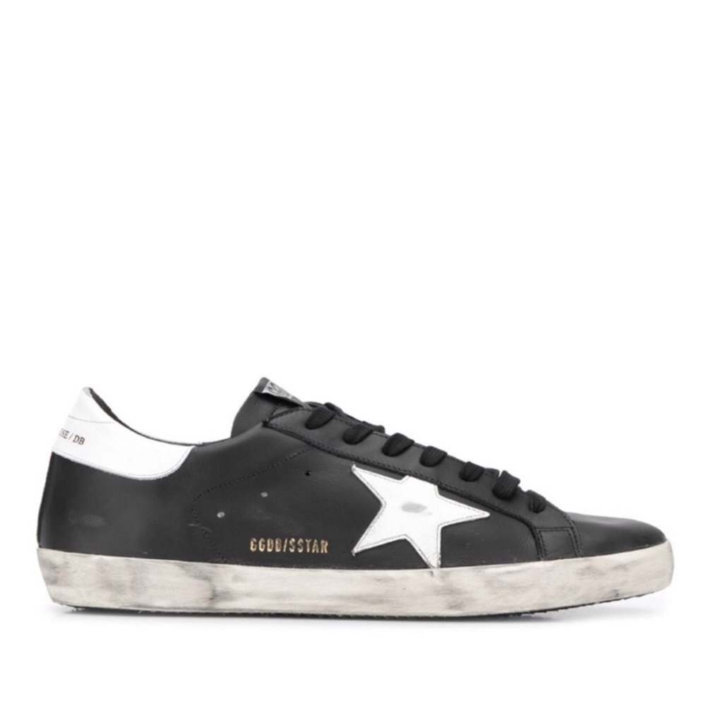 Black Golden Goose superstar low tops 36